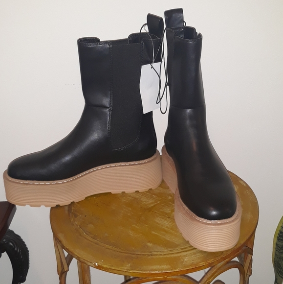 H&M High-profile two tone platform boots blogger's - Picture 8 of 9